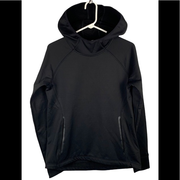 Spyder pullover hoodie ladies Hayer NWT black Large pockets high low - Picture 2 of 8